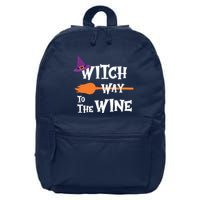 Witch Way To The Wine Funny Halloween Drinking Top 16 in Basic Backpack
