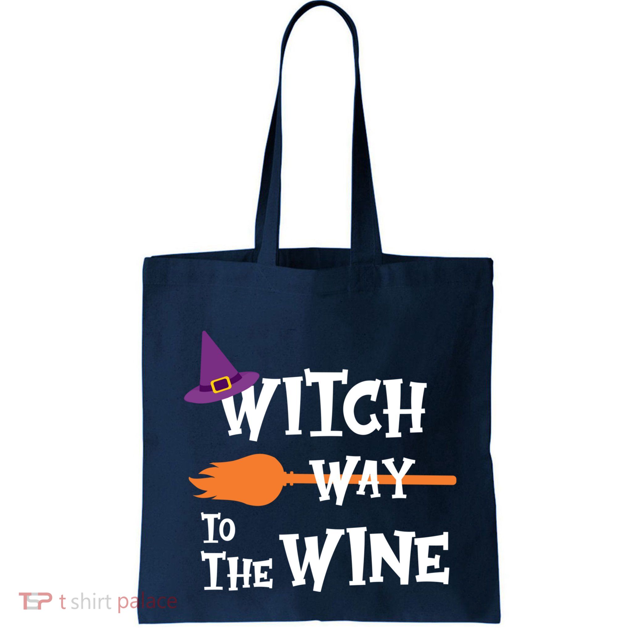 Witch Way To The Wine Funny Halloween Drinking Top Bag