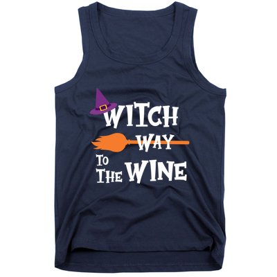 Witch Way To The Wine Funny Halloween Drinking Top Tank Top