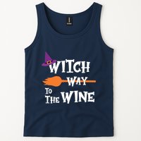 Witch Way To The Wine Funny Halloween Drinking Top Tank Top