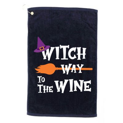 Witch Way To The Wine Funny Halloween Drinking Top Golf Towel