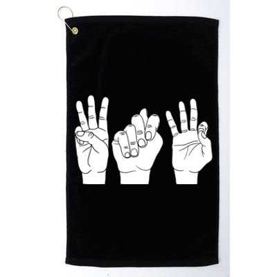 Wtf What The F Funny Sign Language Design Cool Gift Platinum Collection Golf Towel