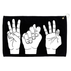 Wtf What The F Funny Sign Language Design Cool Gift Grommeted Golf Towel