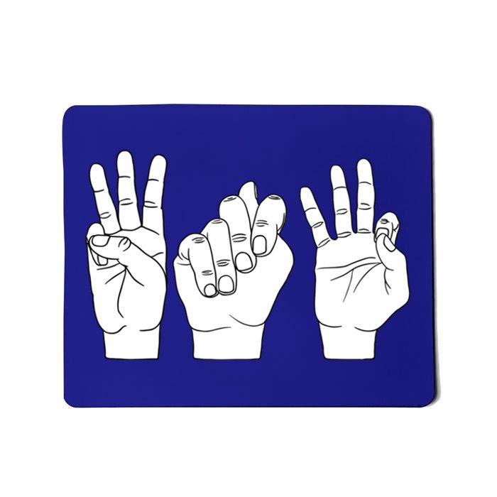 Wtf What The F Funny Sign Language Design Cool Gift Mousepad