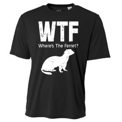 WTF Wheres The Ferret Funny Ferret Cooling Performance Crew T-Shirt