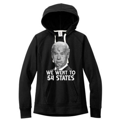 We Went To 54 States Joe Biden Loading Anti Biden Funny Women's Fleece Hoodie