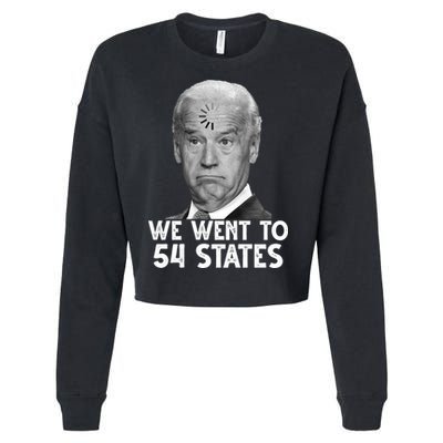 We Went To 54 States Joe Biden Loading Anti Biden Funny Cropped Pullover Crew