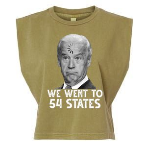 We Went To 54 States Joe Biden Loading Anti Biden Funny Garment-Dyed Women's Muscle Tee