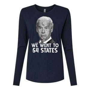 We Went To 54 States Joe Biden Loading Anti Biden Funny Womens Cotton Relaxed Long Sleeve T-Shirt