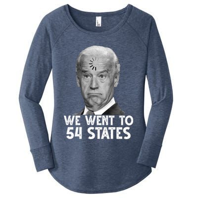 We Went To 54 States Joe Biden Loading Anti Biden Funny Women's Perfect Tri Tunic Long Sleeve Shirt