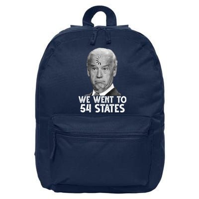 We Went To 54 States Joe Biden Loading Anti Biden Funny 16 in Basic Backpack