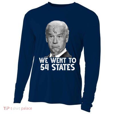 We Went To 54 States Joe Biden Loading Anti Biden Funny Cooling Performance Long Sleeve Crew