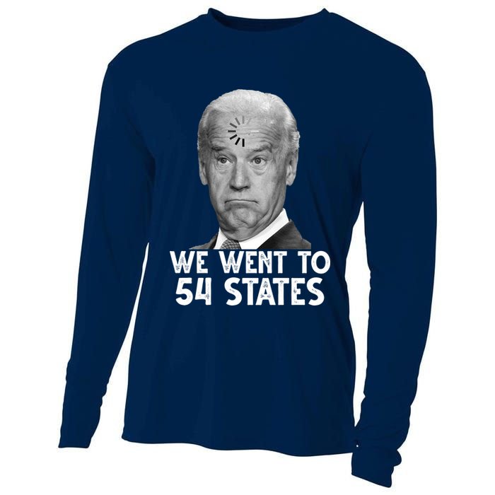 We Went To 54 States Joe Biden Loading Anti Biden Funny Cooling Performance Long Sleeve Crew