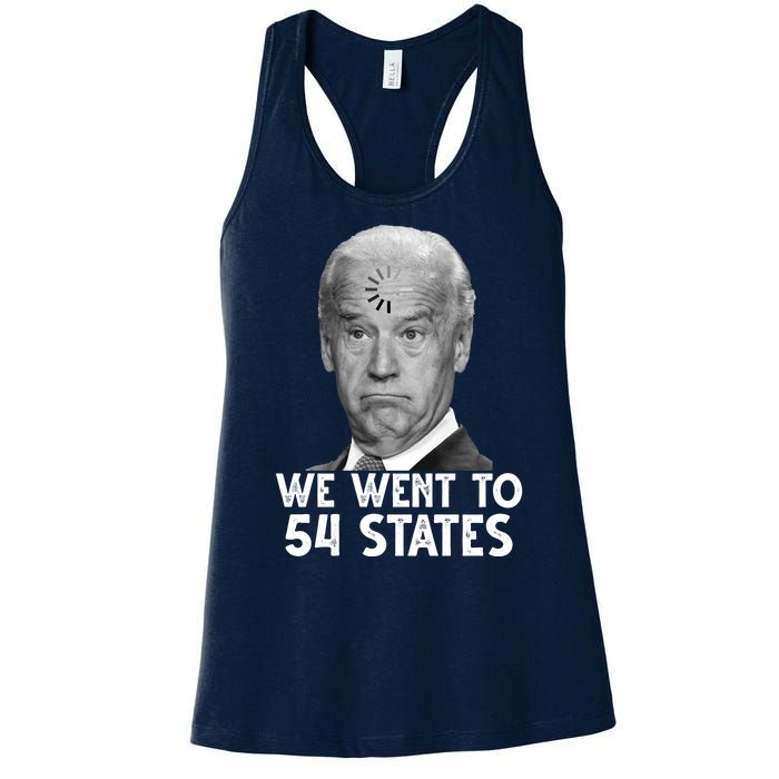 We Went To 54 States Joe Biden Loading Anti Biden Funny Women's Racerback Tank