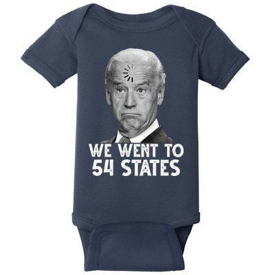 We Went To 54 States Joe Biden Loading Anti Biden Funny Baby Bodysuit
