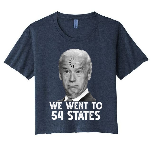 We Went To 54 States Joe Biden Loading Anti Biden Funny Crop Top