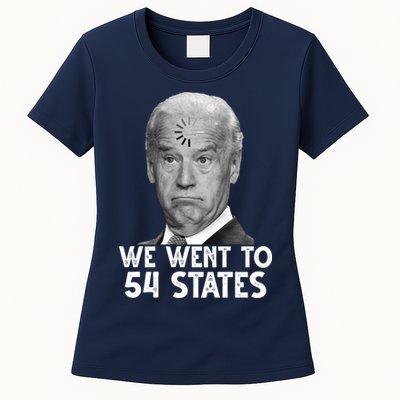 We Went To 54 States Joe Biden Loading Anti Biden Funny Womens T-Shirt