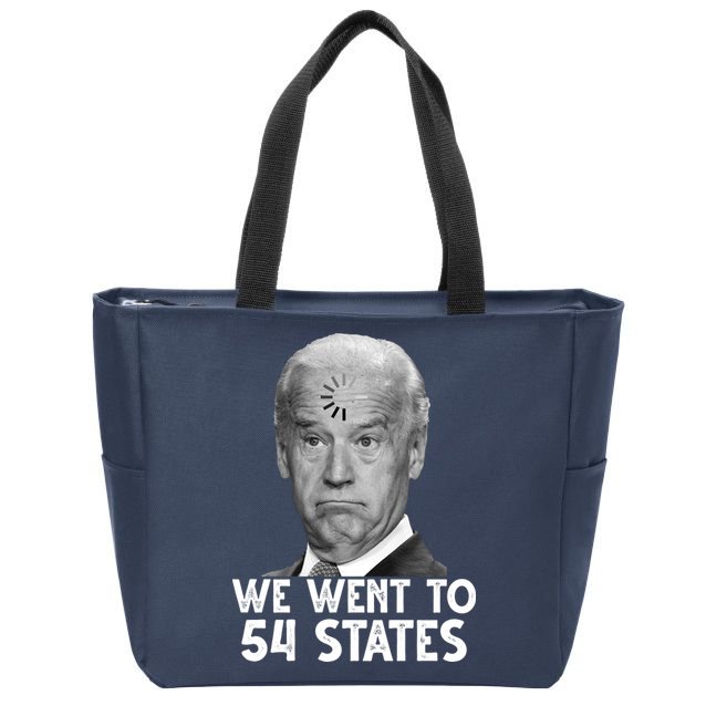We Went To 54 States Joe Biden Loading Anti Biden Funny Zip Tote Bag