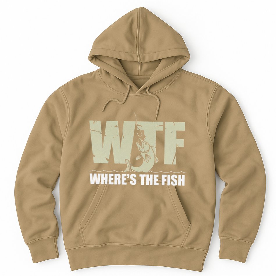 Wtf WhereS The Fish Funny Catching Fish Fishing Fisherman .Png Hoodie