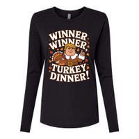 Winner Winner Turkey Dinner Funny Trump Thanksgiving Turkey Womens Cotton Relaxed Long Sleeve T-Shirt