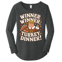 Winner Winner Turkey Dinner Funny Trump Thanksgiving Turkey Women's Perfect Tri Tunic Long Sleeve Shirt