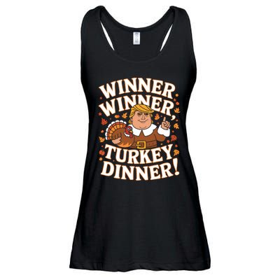 Winner Winner Turkey Dinner Funny Trump Thanksgiving Turkey Ladies Essential Flowy Tank