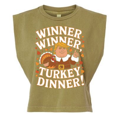 Winner Winner Turkey Dinner Funny Trump Thanksgiving Turkey Garment-Dyed Women's Muscle Tee