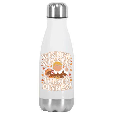 Winner Winner Turkey Dinner Funny Trump Thanksgiving Turkey Stainless Steel Insulated Water Bottle