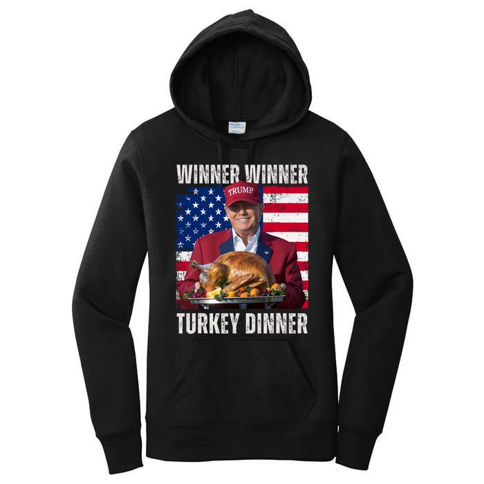 Winner Winner Turkey Dinner Humor Funny Trump Thanksgiving Women's Pullover Hoodie