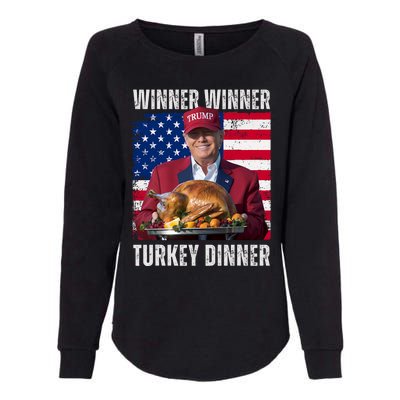 Winner Winner Turkey Dinner Humor Funny Trump Thanksgiving Womens California Wash Sweatshirt