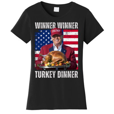 Winner Winner Turkey Dinner Humor Funny Trump Thanksgiving Women's T-Shirt