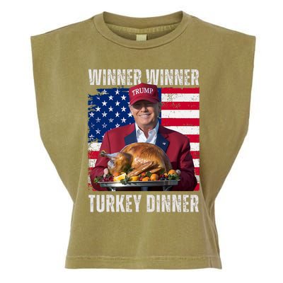 Winner Winner Turkey Dinner Humor Funny Trump Thanksgiving Garment-Dyed Women's Muscle Tee