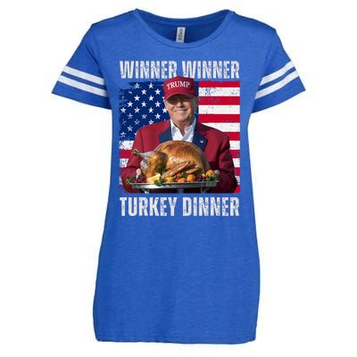 Winner Winner Turkey Dinner Humor Funny Trump Thanksgiving Enza Ladies Jersey Football T-Shirt