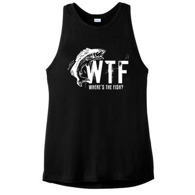 WTF Where's The Fish Ladies PosiCharge Tri-Blend Wicking Tank