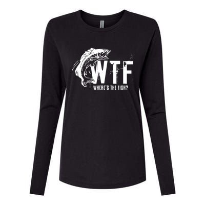 WTF Where's The Fish Womens Cotton Relaxed Long Sleeve T-Shirt