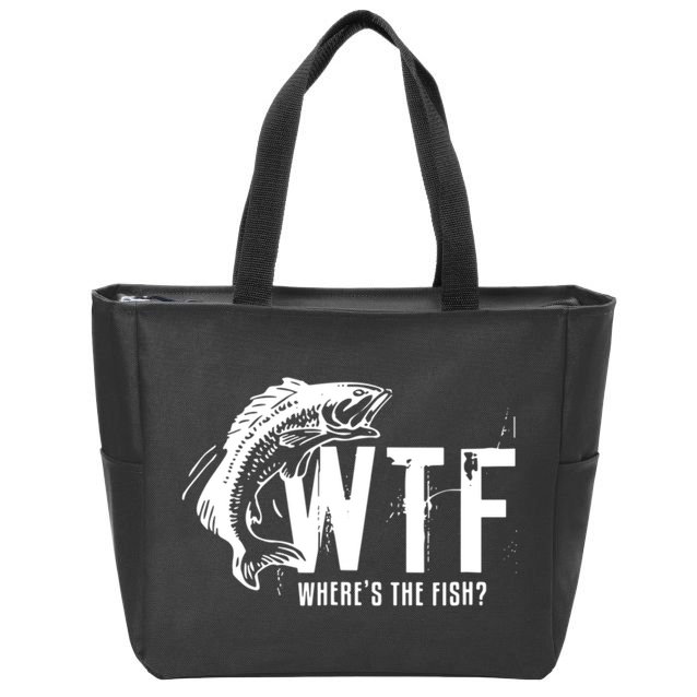 WTF Where's The Fish Zip Tote Bag