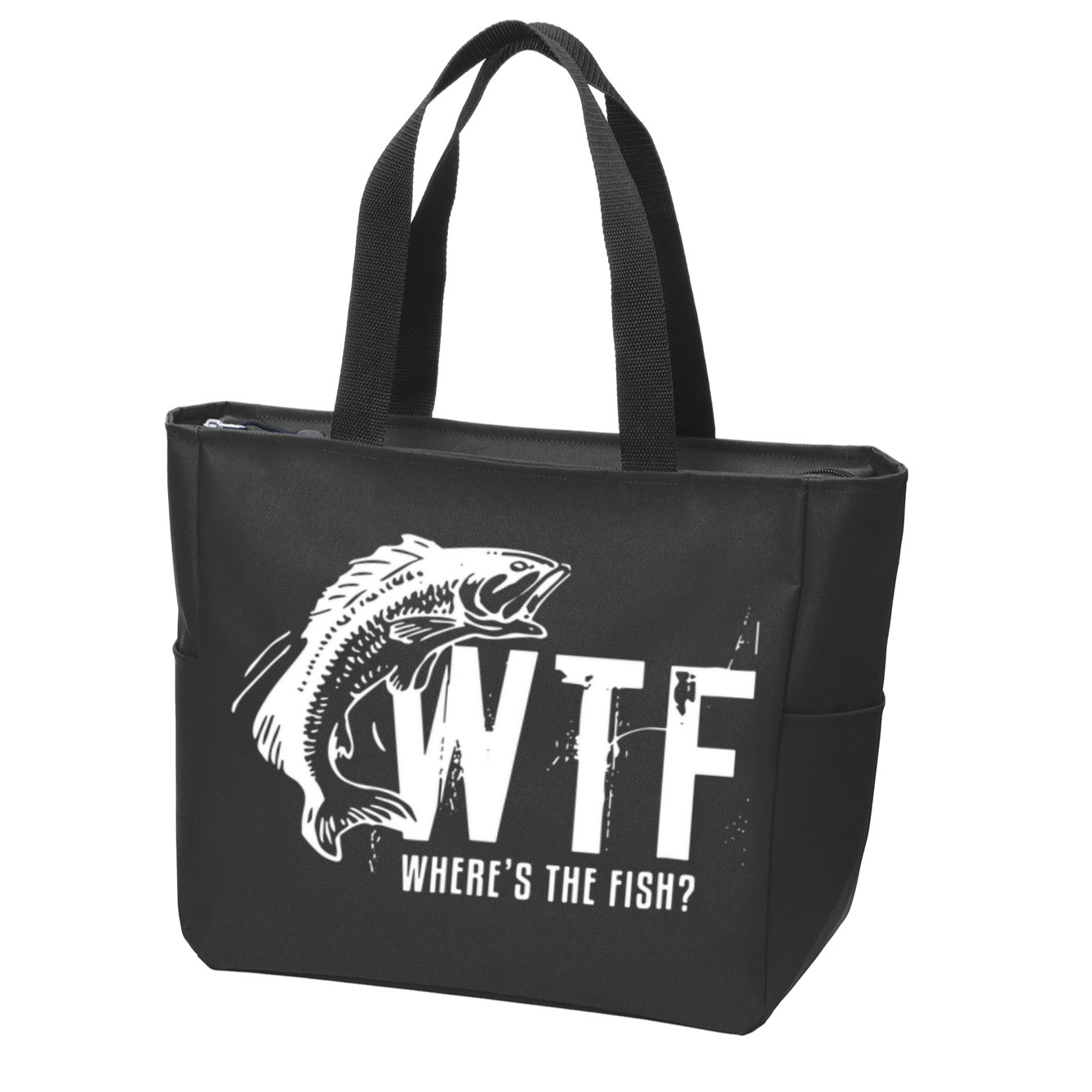 WTF Where's The Fish Zip Tote Bag