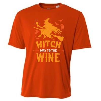 Witch Way To The Wine Funny Pun Halloween Costume Gift Cooling Performance Crew T-Shirt