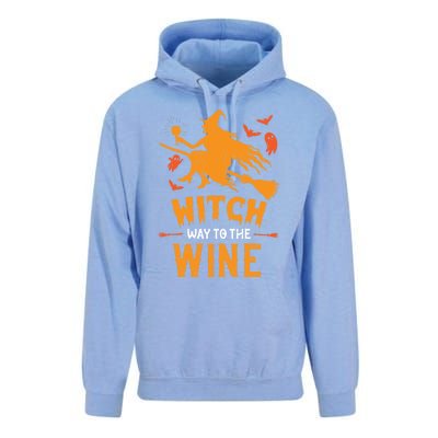 Witch Way To The Wine Funny Pun Halloween Costume Gift Unisex Surf Hoodie