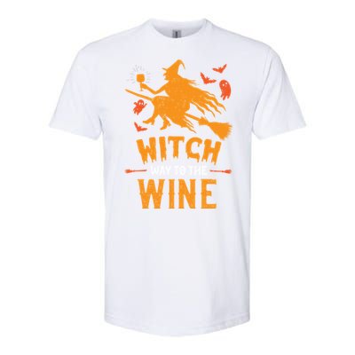 Witch Way To The Wine Funny Pun Halloween Costume Gift Softstyle CVC T-Shirt