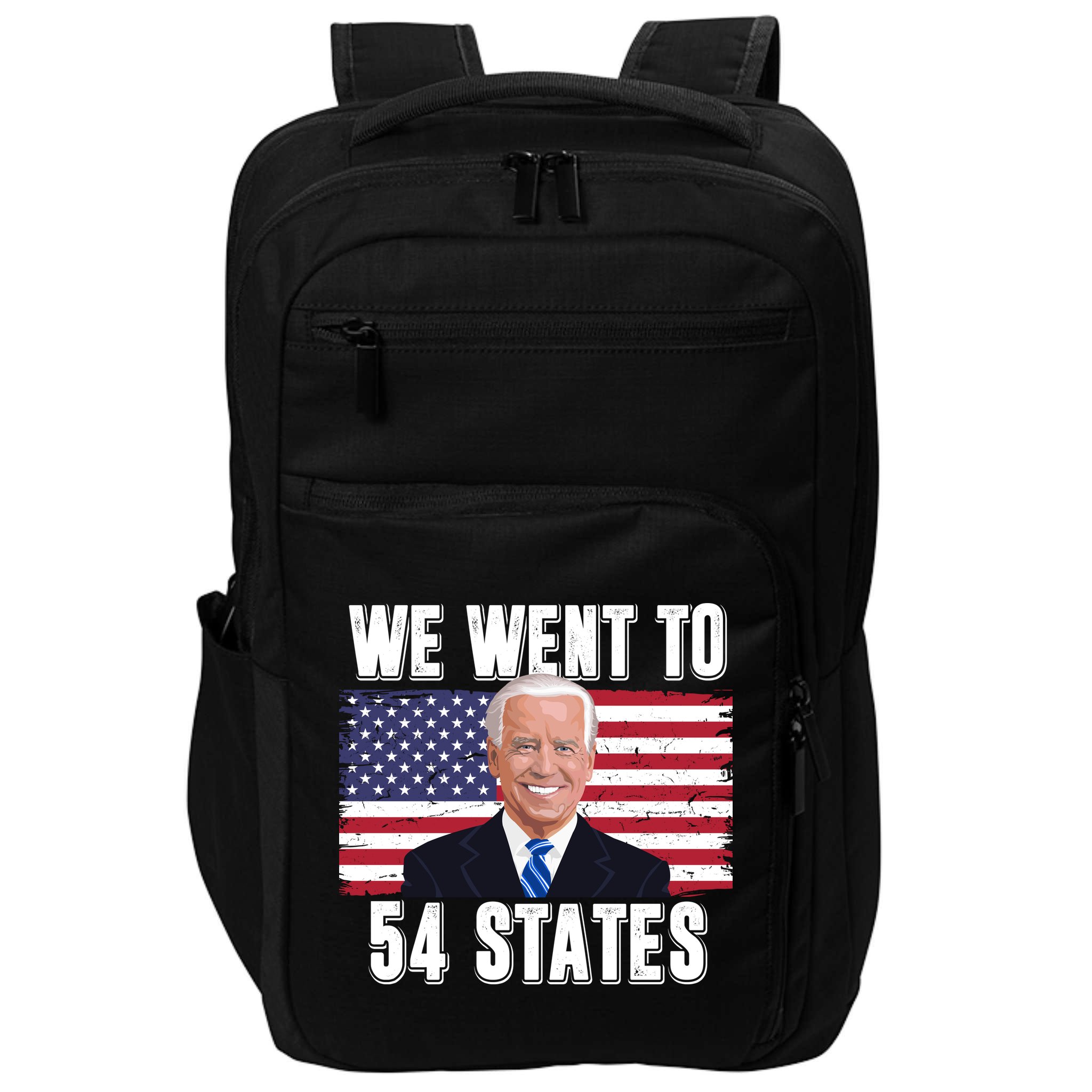 We Went To 54 States USA Flag Joe Biden Funny Impact Tech Backpack