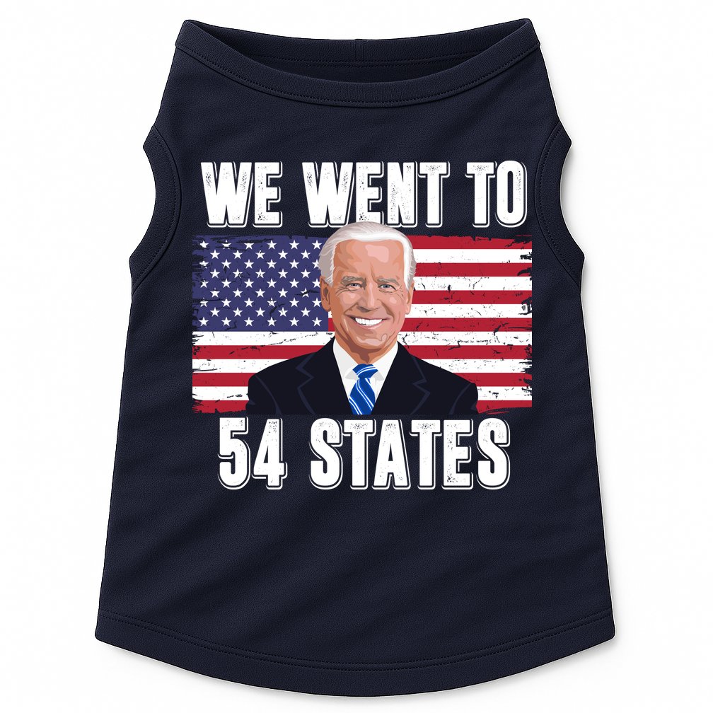 We Went To 54 States USA Flag Joe Biden Funny Doggie Tank