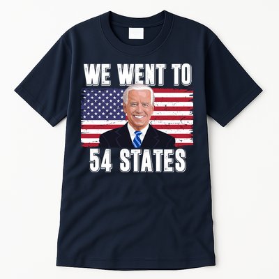 We Went To 54 States USA Flag Joe Biden Funny Tall T-Shirt