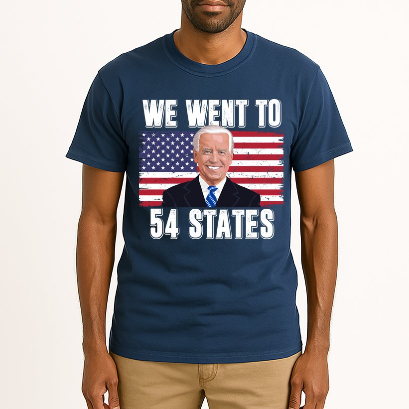 We Went To 54 States USA Flag Joe Biden Funny Tall T-Shirt