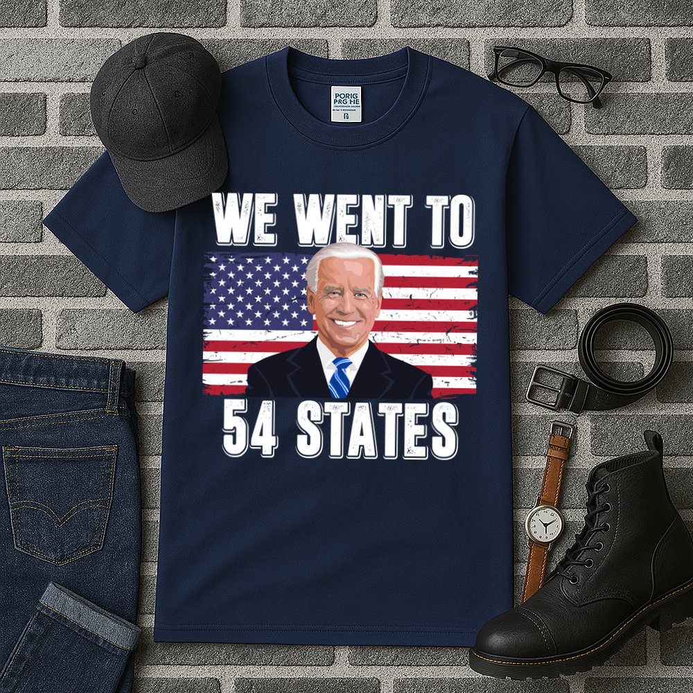 We Went To 54 States USA Flag Joe Biden Funny Tall T-Shirt