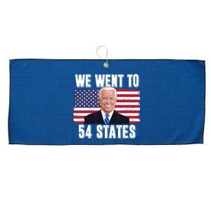 We Went To 54 States USA Flag Joe Biden Funny Large Microfiber Waffle Golf Towel