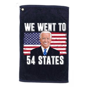 We Went To 54 States USA Flag Joe Biden Funny Platinum Collection Golf Towel