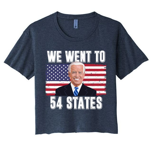 We Went To 54 States USA Flag Joe Biden Funny Crop Top