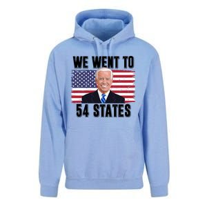 We Went To 54 States USA Flag Joe Biden Funny Unisex Surf Hoodie