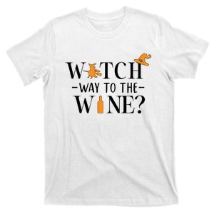 Witch Way To The Wine Halloween T-Shirt